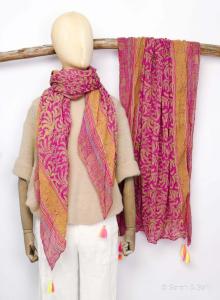 Sarah & Sally Schal Blüten pink